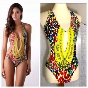 Nanette Lepore Sexy Multi-Colored One Piece Swimsuit Size Medium